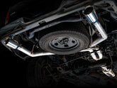 AWE 0FG Dual Rear Exit Catback for 4th Gen RAM 1500 5.7L (without bumper cutouts) - Chrome Silver Tips - Mounted